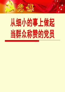 基层党支部讲党课