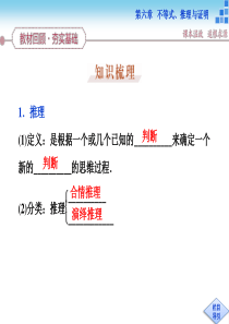 2016高考总复习课件(人教A版)高中数学-第六章-不等式、推理与证明-第4讲-合情推理与演绎推理