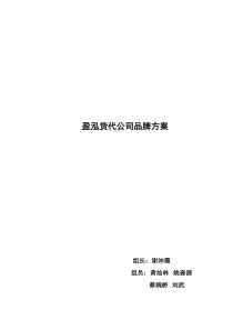 盈泓货代公司品牌方案