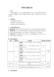 绩效奖金激励方案