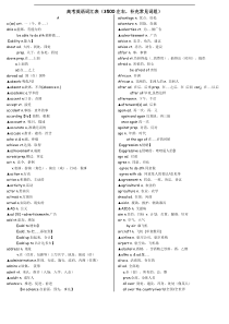 高考英语词汇表