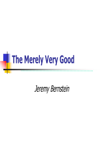 Lesson_8 The Merely Very Good(仅好而已)