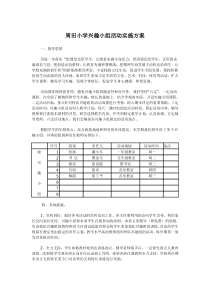 小学兴趣小组活动实施方案