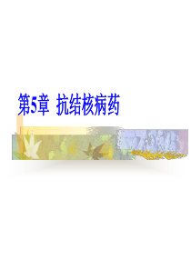 第5章 抗结核病药(护理专科)