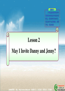 七年级英语May I Invite Danny and Jenny课件