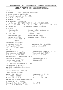 仁爱版八年级下册英语的重点句型和短语