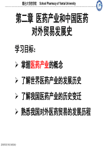 第2章 医药产业和中国医药对外贸易发展史