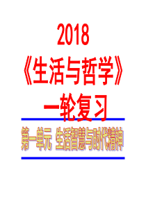 2018高考生活智慧与时代精神一轮复习(刘)