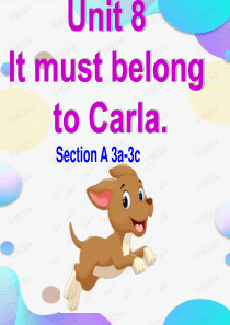 新目标九年级英语Unit8It must belong to Carla Section A 3a-