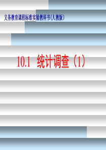 10.1.1统计调查说课