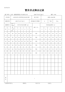 管井井点降水记录C3-6-32(1)