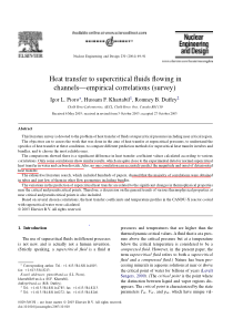 Heat transfer to supercritical fluids flowing in c