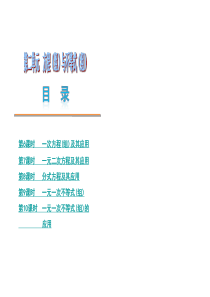 2013届浙江省中考数学复习方案课件：第2单元 方程组与不等式组(浙教版)