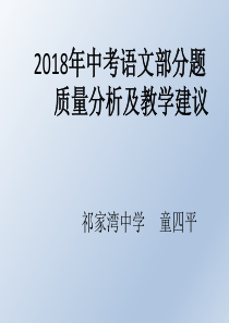 2018年中考语文部分 (2)童四平