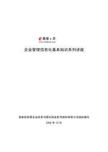 企业管理信息化基本知识讲座