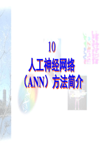 10 人工神经网络(ANN)方法简介