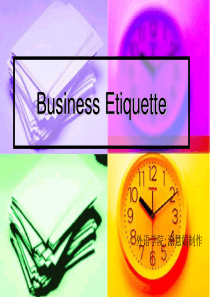 Business Etiquette 商务礼仪英语(双语课件)