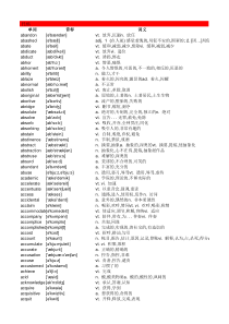 托福单词4500完整版(带音标)