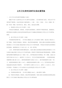 公共卫生类突发事件应急处置预案