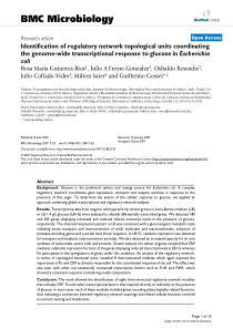 Identification of regulatory network topological u