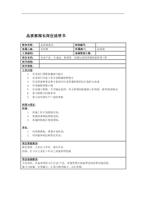 联信光电子公司品质部部长岗位说明书