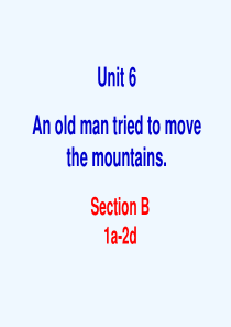 八年级下册八年级英语下册  U6 Section B 1 (1a-2d