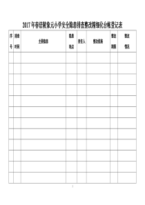 学校安全隐患排查台账