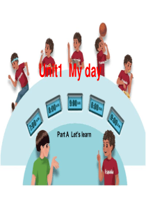 新人教版小学英语五年级下册课件Unit1-My-day-A-Lets-learn