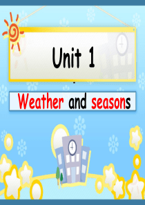 Unit1 weather and seasons