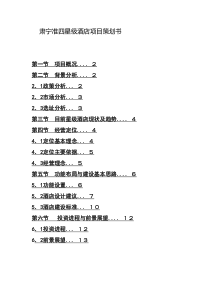 肃宁准四星级酒店项目策划书