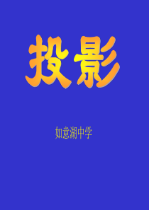 新北师大版九年级数学上册5.1投影课件