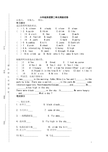 译林版六年级第二单元试卷