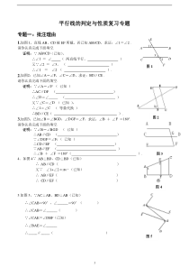 2017平行线的判定与性质复习专题专题练习题