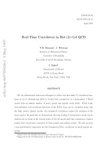 Real Time Correlators in Hot (2+1)d QCD