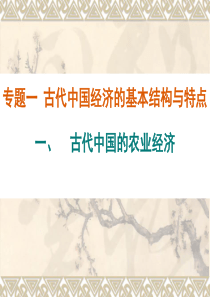 2013年高一历史课件：1.1 古代中国的农业经济