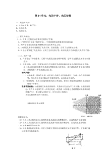 第14单元：光的干涉、光的衍射