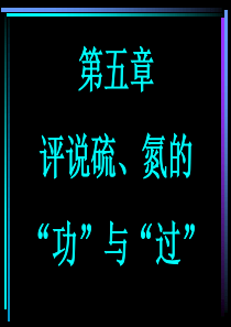 沪科版高一化学下册-第五章《评说硫、氮的“功”与“过”》-课件-