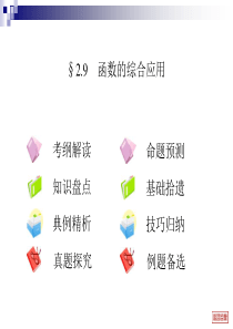 2013届高考文科数学一轮复习考案2.9 函数的综合应用资料