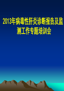 2013年病毒性肝炎培训