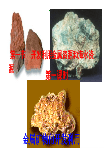 高中化学 必修二 第四章  第一节  开发利用金属矿物和海水资源  课件 新人教版ppt