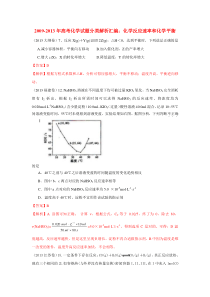 高考题分类解析之化学反应速率和化学平衡