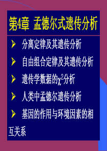 4孟德尔式遗传分析