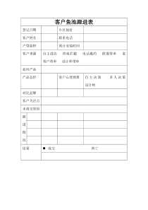 客户鱼池跟进表