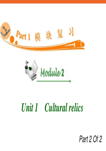 高中英语复习PPT课件：M2_Unit_1-2 Cultural_relics_