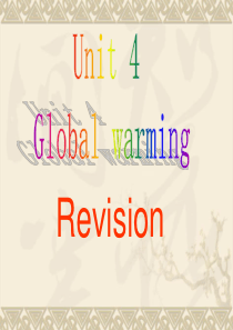 高中英语复习课件选修六Unit4 Global warming(人教新课标)