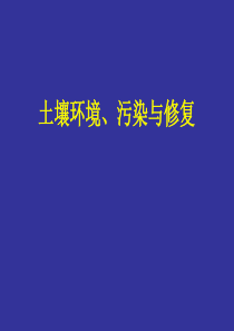 【农学课件】土壤环境、污染与修复