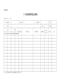 药店拆零药品记录表