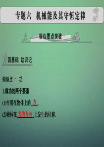 【大高考】(全国通用)2016届高考物理 专题六 机械能及其守恒定律课件