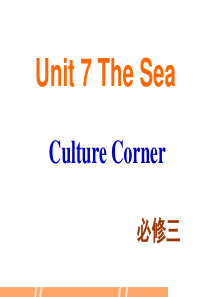 高中英语复习北师大版必修三unit7《TheSeaCultureCorner》课件