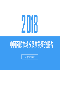 2018年中国面膜市场发展前景研究报告